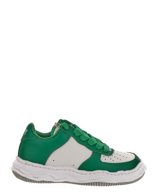 Mihara Yasuhiro Green Wayne' Og Sole Leather Low Top Sneaker