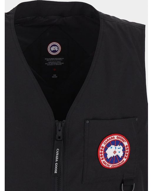 Canada Goose Black Canmore Sleeveless Jacket for men