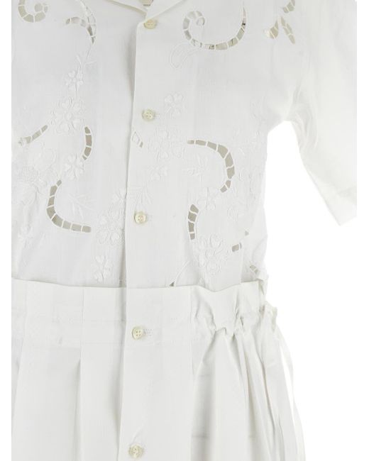 MARINE SERRE White Cotton Dress