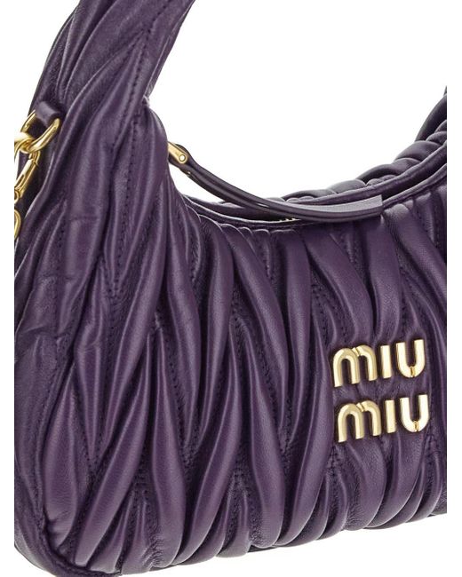 Miu Miu Purple Wander Hobo Bag