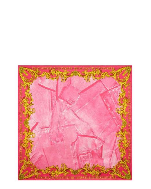 Versace Pink Baroque Foulard