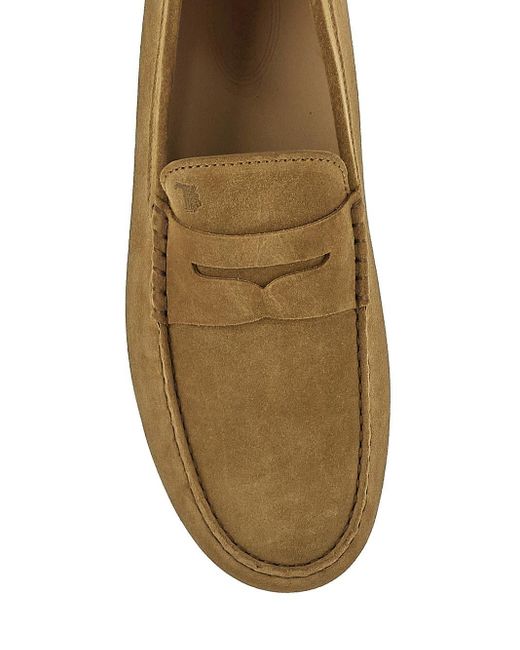 Tod's Natural Gommino In Suede for men