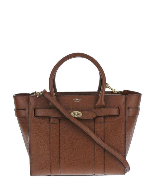 Mulberry Small Zipped Bayswater Bag in Brown Lyst