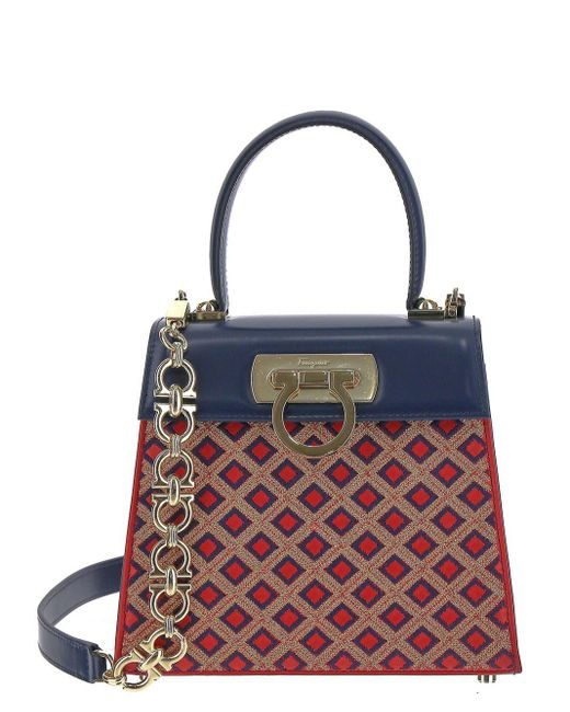 Ferragamo Top Handle Bag in Red Lyst