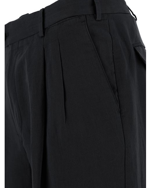 PT Torino Black Cotton Trousers for men