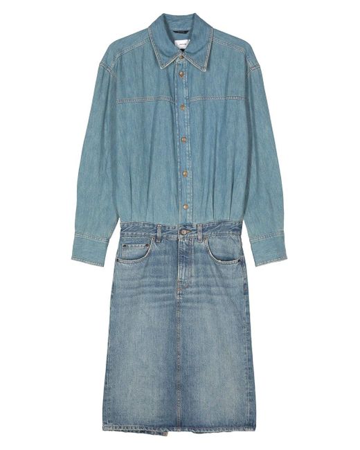 Haikure Blue Denim Shirt Dress