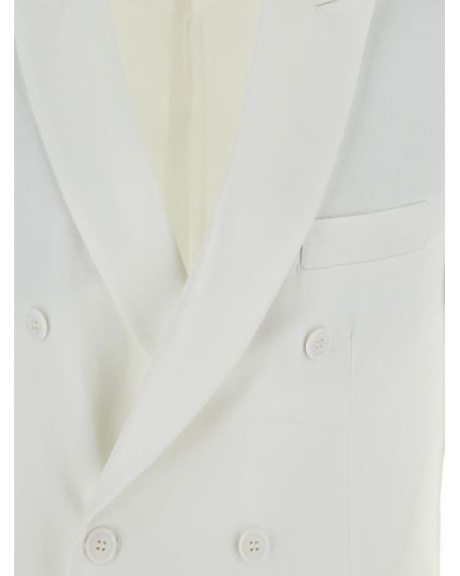 FAMILY FIRST White Double-breasted Jacket for men