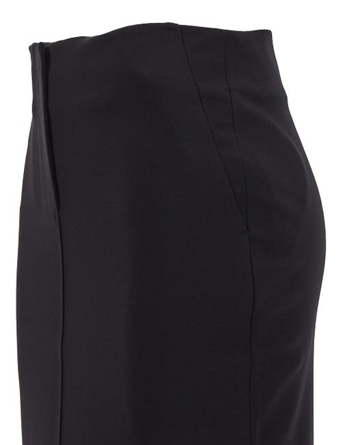 Jacquemus Black Rear Slit Maxi Skirt