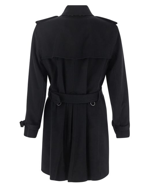 Burberry Kensington Doublebreasted Cashmere Coat in Black for Men Lyst UK