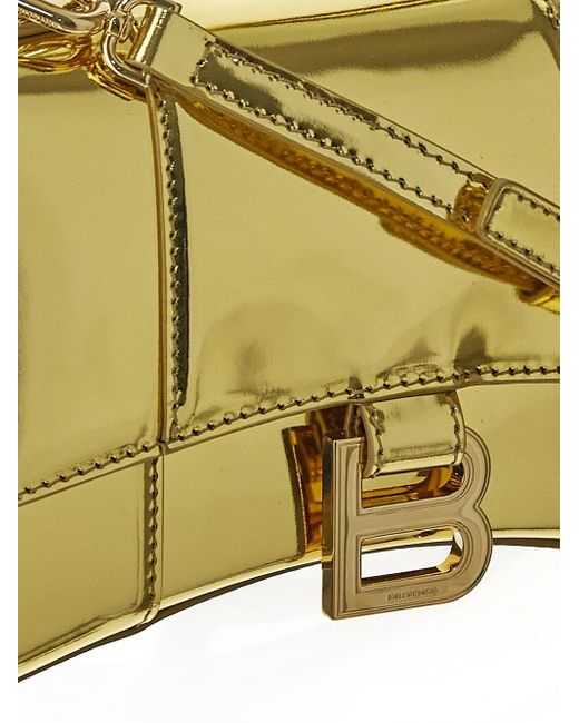 Balenciaga Metallic Hourglass Xs Mirror Leather Bag