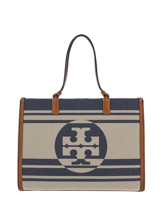 ella jacquard stripe tote bag