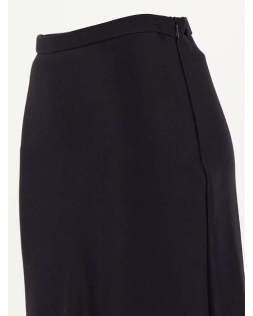 Max Mara Black Long Skirt In Scuba Jersey