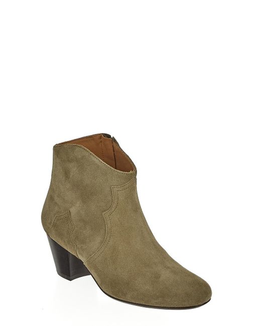Isabel Marant Green Dicker Ankle Boots