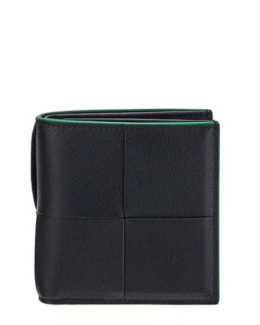 Bottega Veneta Black Cassette Slim Bi-fold Wallet for men
