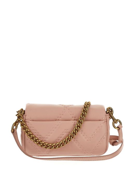 Marc Jacobs Pink The Quilted Leather J Mini Bag