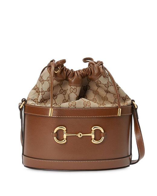 Gucci Brown Horsebit 1955 Bucket Bag