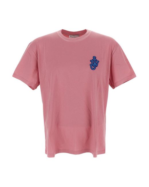 J.W. Anderson Pink Logo T-shirt for men