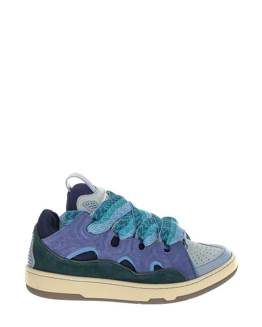 lanvin curb sneakers blue