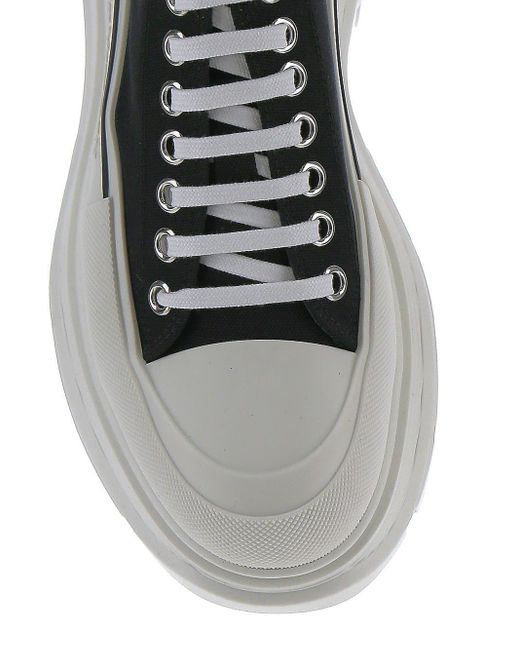 Alexander McQueen White Lace Up Sneakers for men