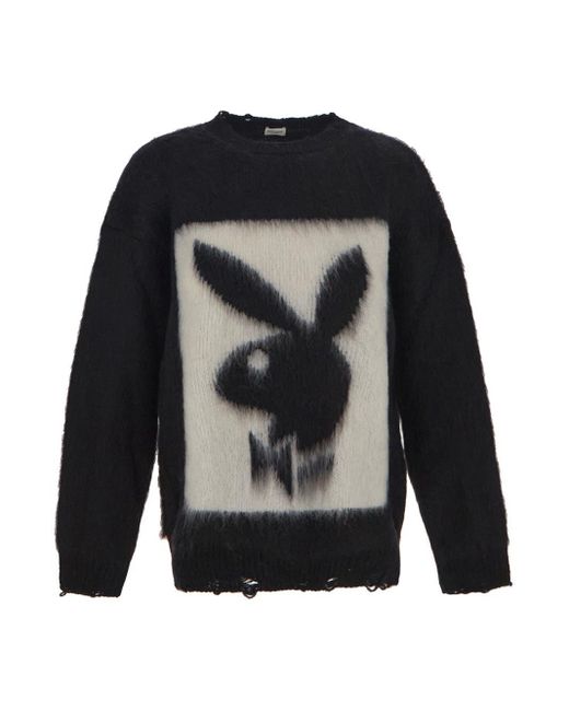 Saint Laurent Playboy Sweater in Black | Lyst
