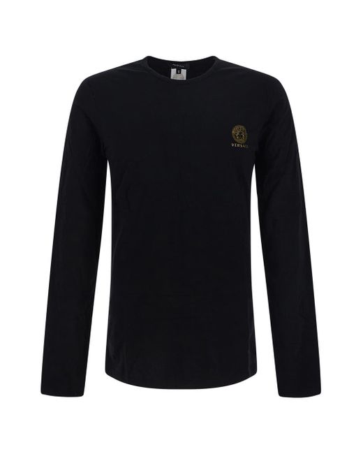 Versace Black Long Sleeves T-shirt for men