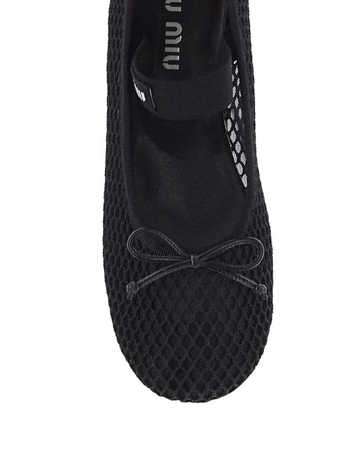 Miu Miu White Logo Ballerina