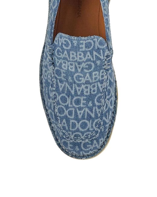 Dolce & Gabbana Blue Denim Shoes for men