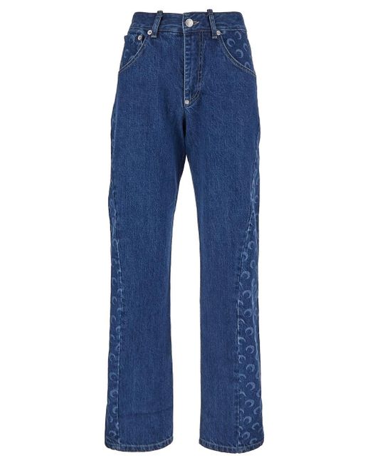 MARINE SERRE Blue Moon Jeans