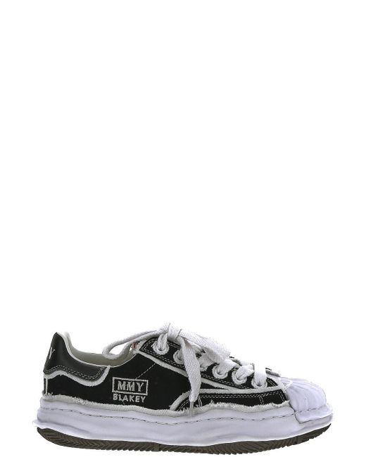 Mihara Yasuhiro White "blakey" Og Sole Oh Canvas Low-top Sneakers
