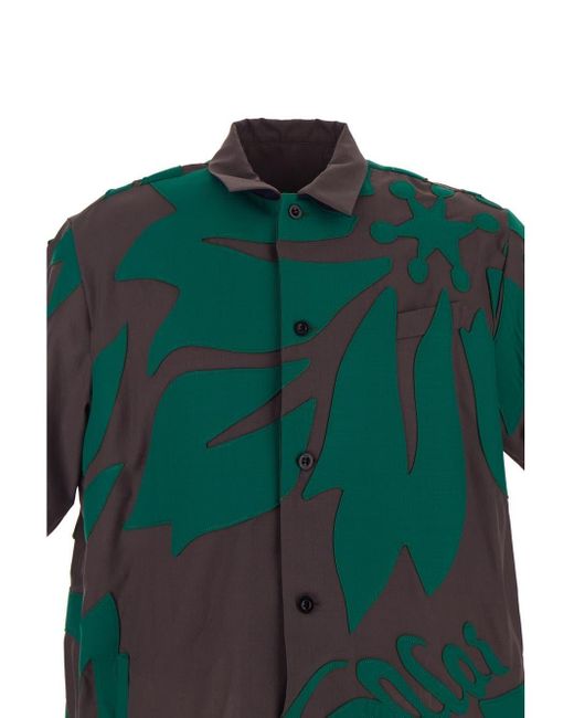 Sacai Green Patches Jacket for men