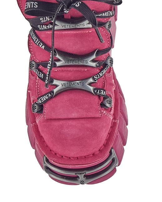 Vetements Pink New Rock Sneakers