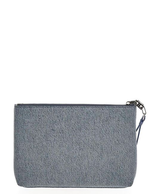 Givenchy Gray Denim Travel Pouch