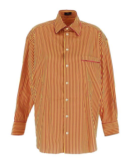 Etro Brown Striped Shirt