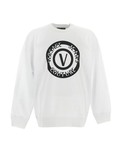 Versace White Logo Sweatshirt for men