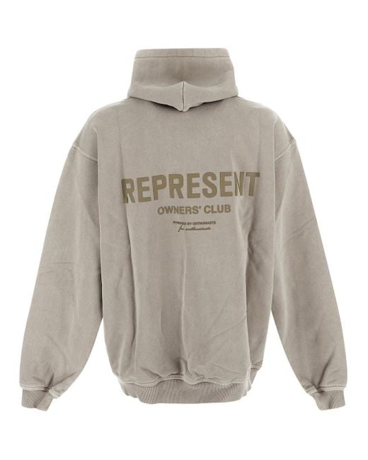 Represent Gray Cotton Sweatshirt for men
