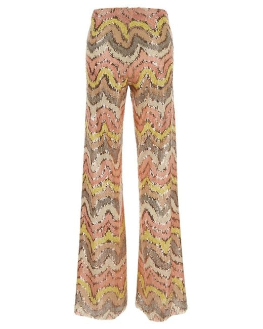 MVP WARDROBE Natural Sequin Trousers