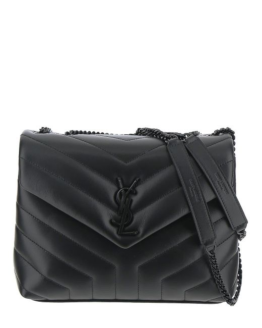 Saint Laurent Loulou Small Chain Bag In Matelasse y Leather in Black Lyst UK