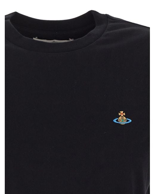 Vivienne Westwood Black Cotton Crew-Neck T-Shirt