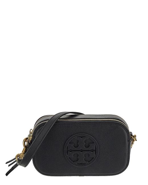 Tory Burch Perry Bombé Mini Bag in Black | Lyst