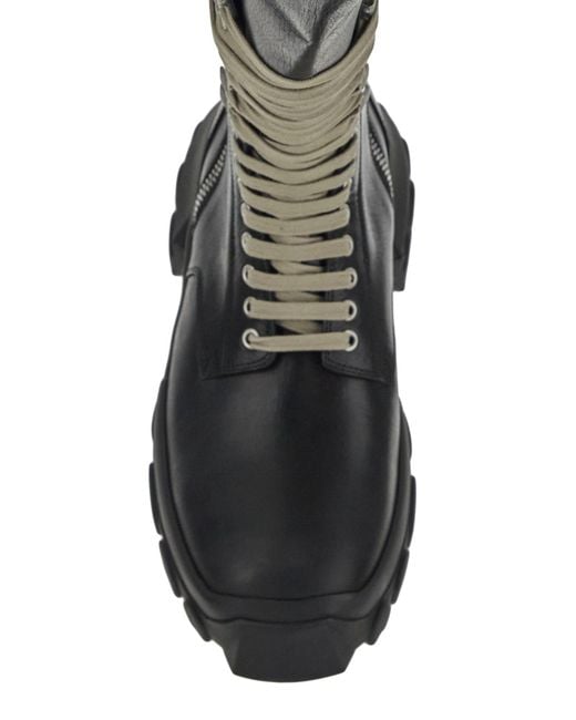 Rick Owens Black Army Tractor Boot for men