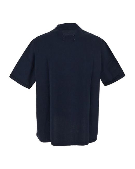 Maison Margiela Blue Cotton T-shirt for men