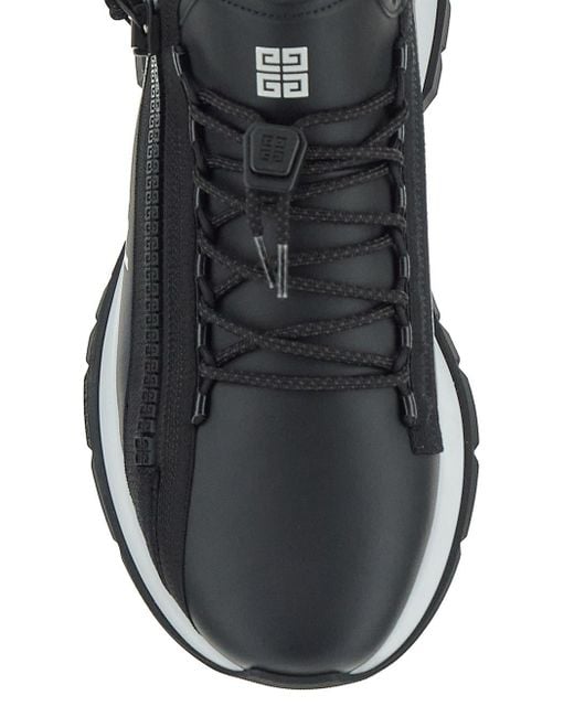 Givenchy Black Spectre Zipped Leather Low-top Trainers for men