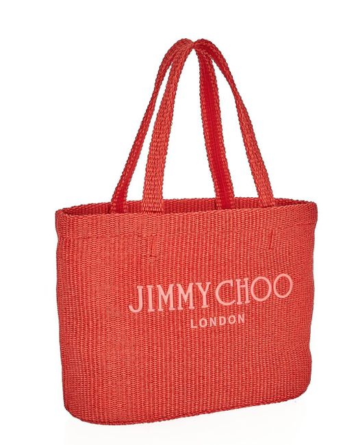 Jimmy Choo Red Beach Bag