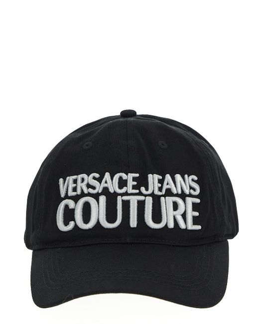 Versace Black Cotton Hat for men