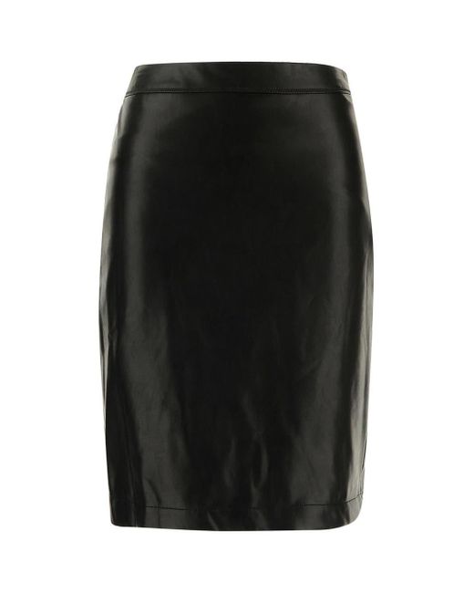 MICHAEL Michael Kors Faux Leather Skirt in Black | Lyst UK
