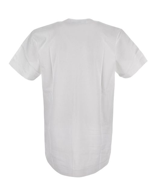 COMME DES GARÇONS PLAY White Cotton T-shirt for men
