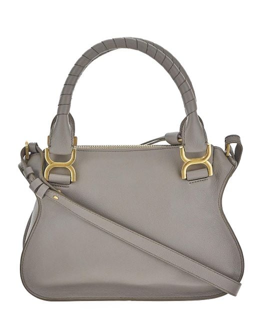 Chloé Gray Marcie Small Double Carry Bag