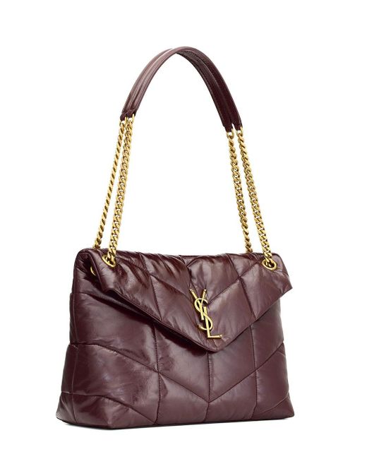 Saint Laurent Purple Leather Bag