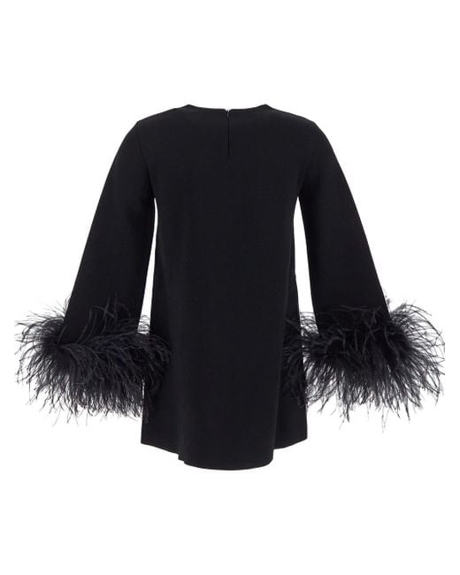 Valentino Black Feathers Knit