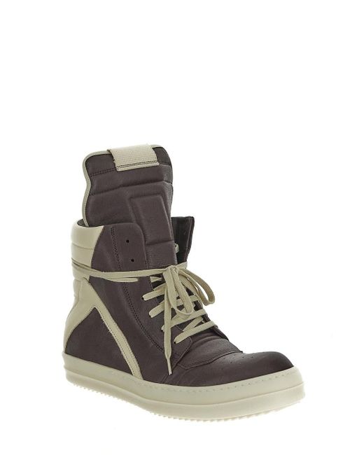 Rick Owens Brown Geobasket Sneaker for men